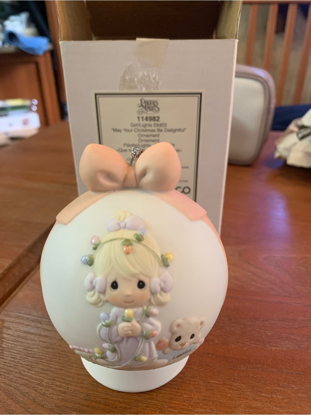 Enesco Precious Moments 25Th Anniversary Ceramic Christmas Ornament